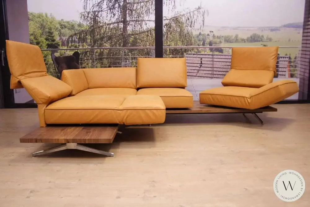 Eckgarnitur Modell Phönix in Leder A India sun Koinor