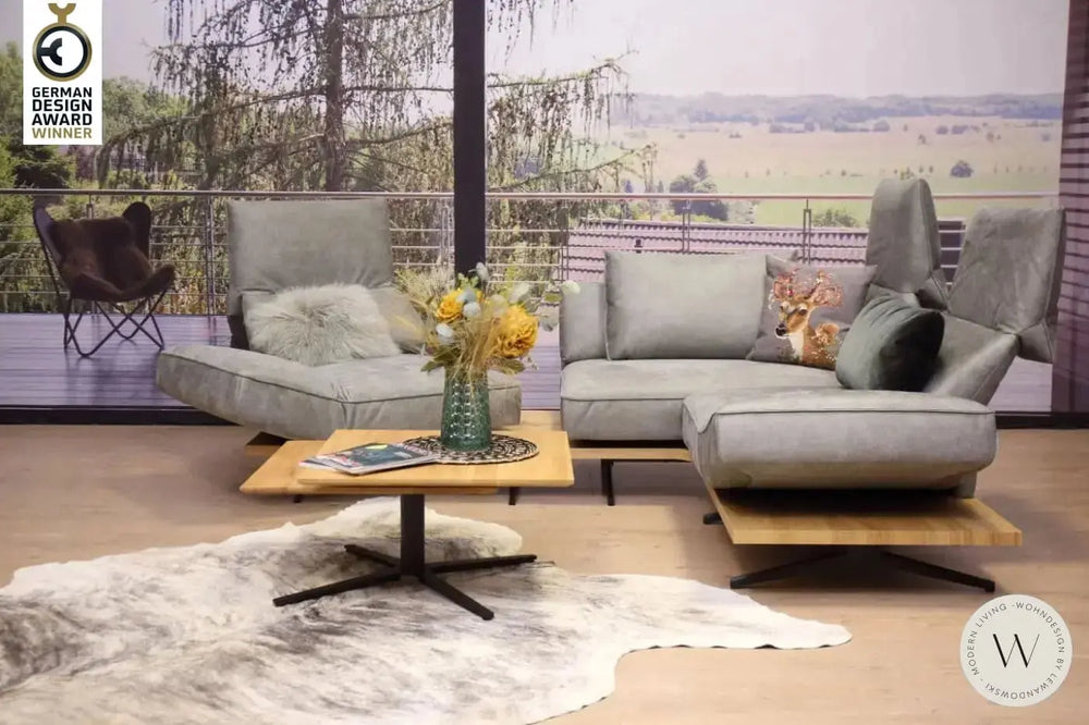 Eckgarnitur Modell Phönix in Mikrofaser Bison 96 Koinor