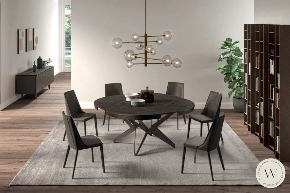 Esstisch Modell Big Round (ausziehbar) in Alt-Eiche PZ 94 Ozzio®Italia
