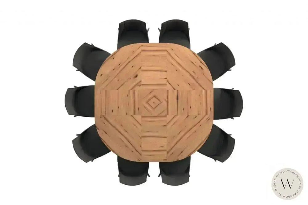 Esstisch Modell Big Round (ausziehbar) in Wildeiche natur Ozzio®Italia