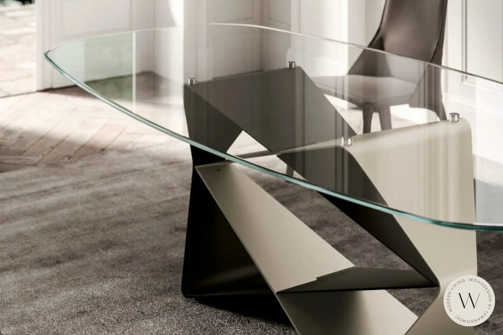 Esstisch Modell Gem in Glas Verre Ozzio®Italia