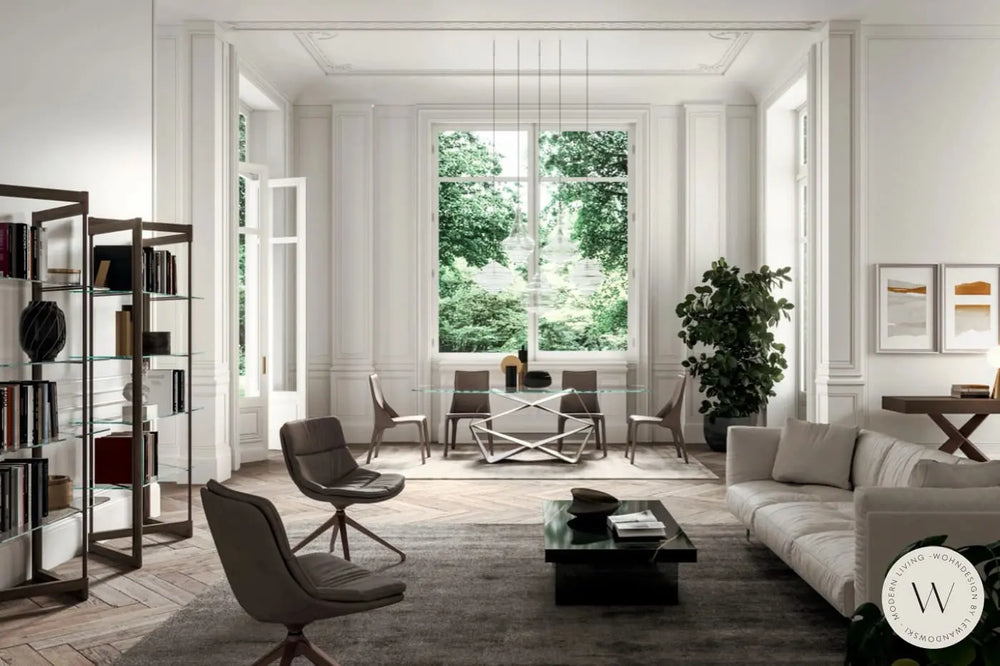 Esstisch Modell Gem in Glas Verre Ozzio®Italia