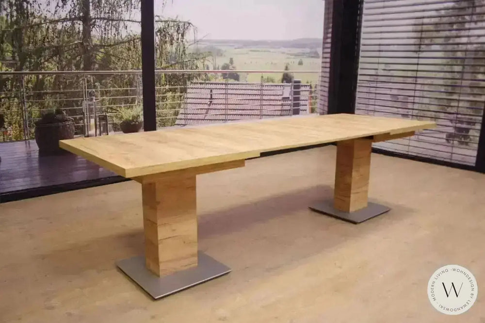 Esstisch ausziehbar in Wildeiche furniert K+W Silaxx