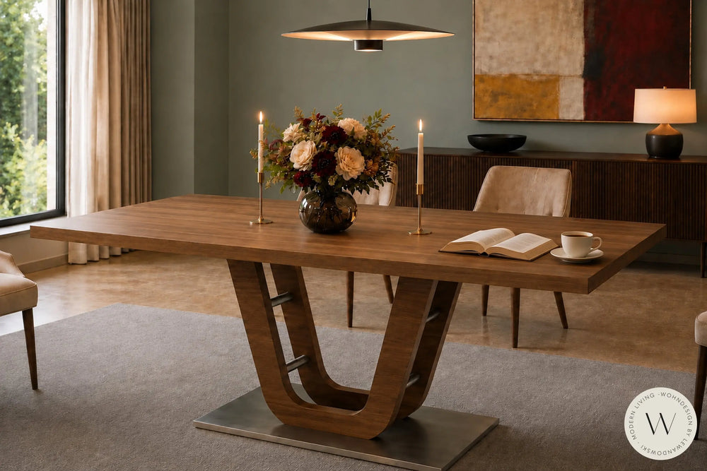 Esstisch in Nussbaum (furniert) K+W Silaxx