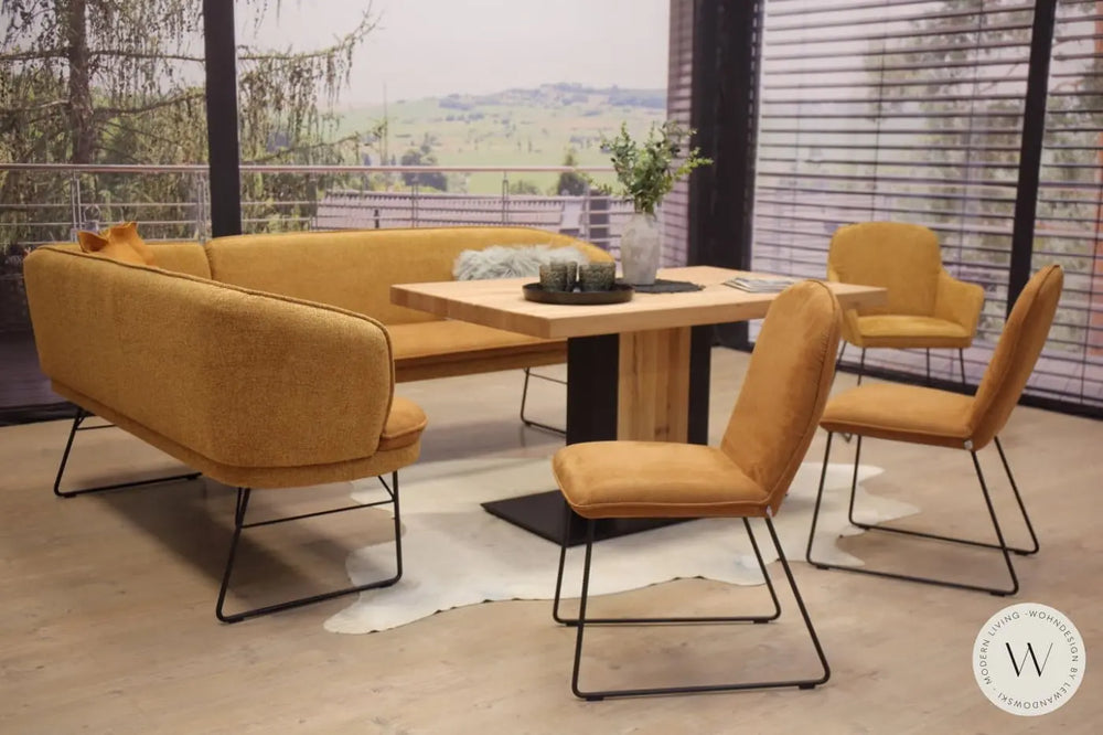 Esstischgruppe Modell Calvo in Stoff K+W Silaxx