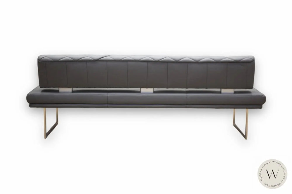 Esszimmerbank Long Beach in Leder Bronco K+W Silaxx