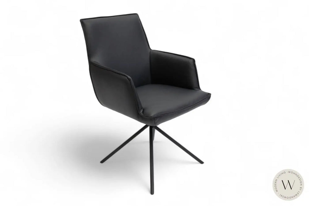 Esszimmerstuhl Modell 1250 S4MX Leder B Bull nero Koinor