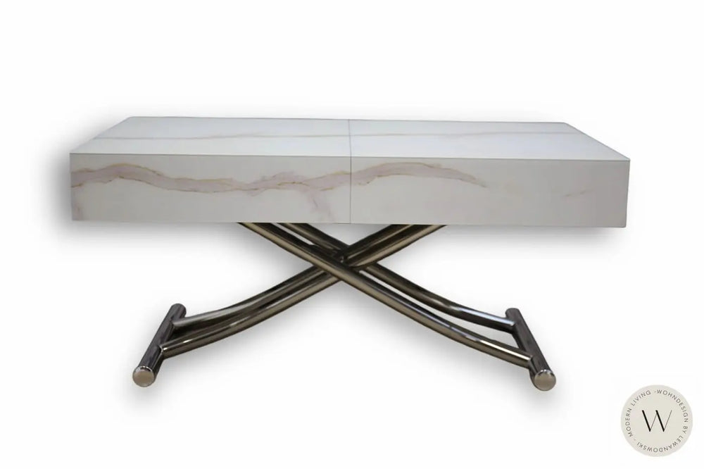 Funktionstisch Modell Box in Keramik Calacatta Gold (höhenverstellbar) Ozzio®Italia