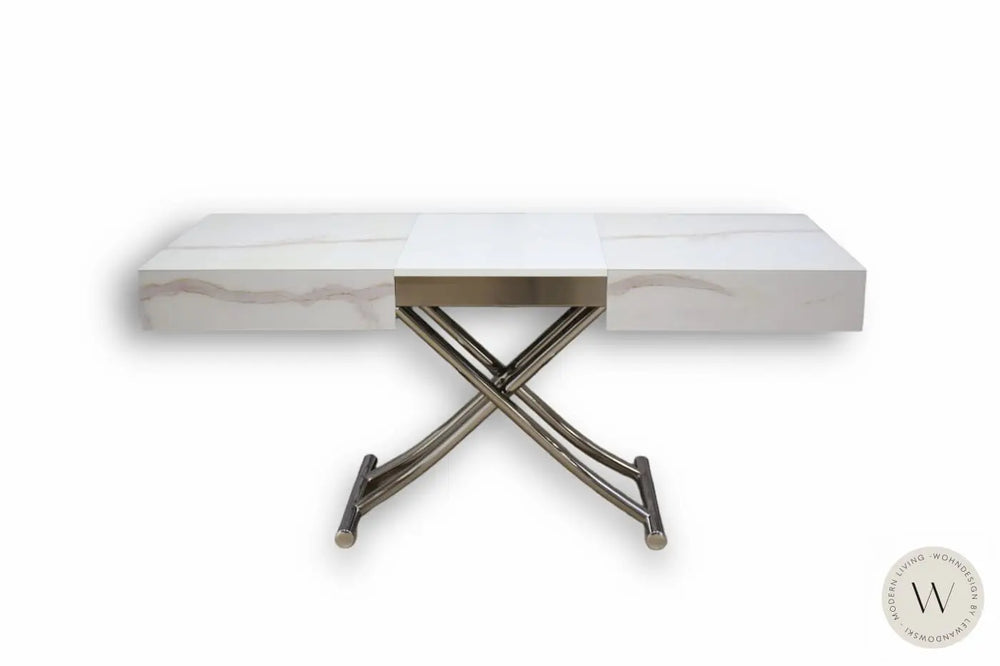 Funktionstisch Modell Box in Keramik Calacatta Gold (höhenverstellbar) Ozzio®Italia