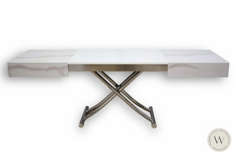 Funktionstisch Modell Box in Keramik Calacatta Gold (höhenverstellbar) Ozzio®Italia