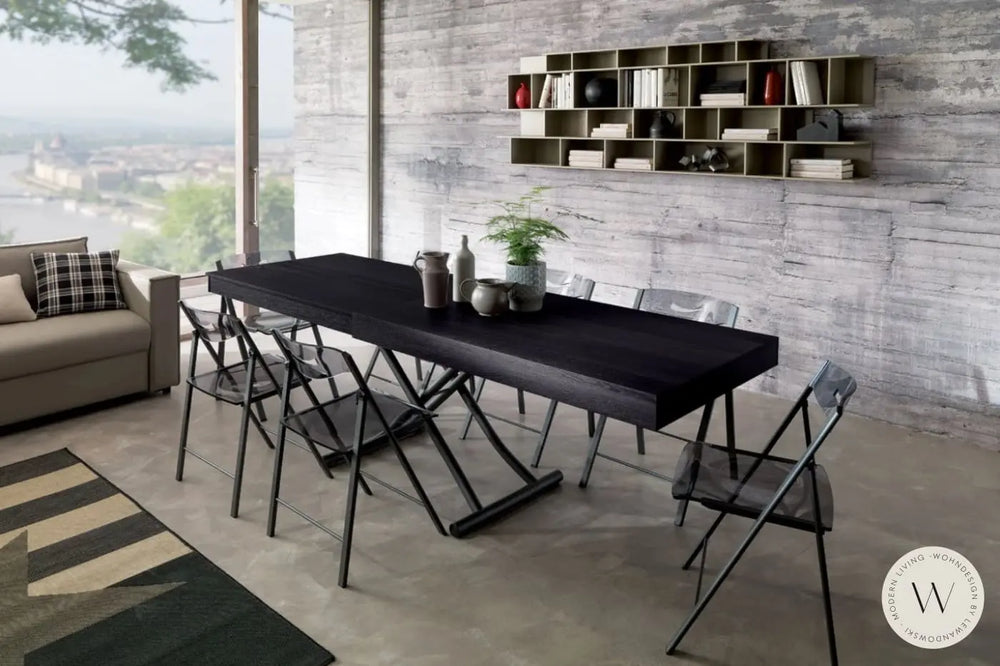 Funktionstisch Newood in Wildeiche natur (höhenverstell- & rollbar) Ozzio®Italia