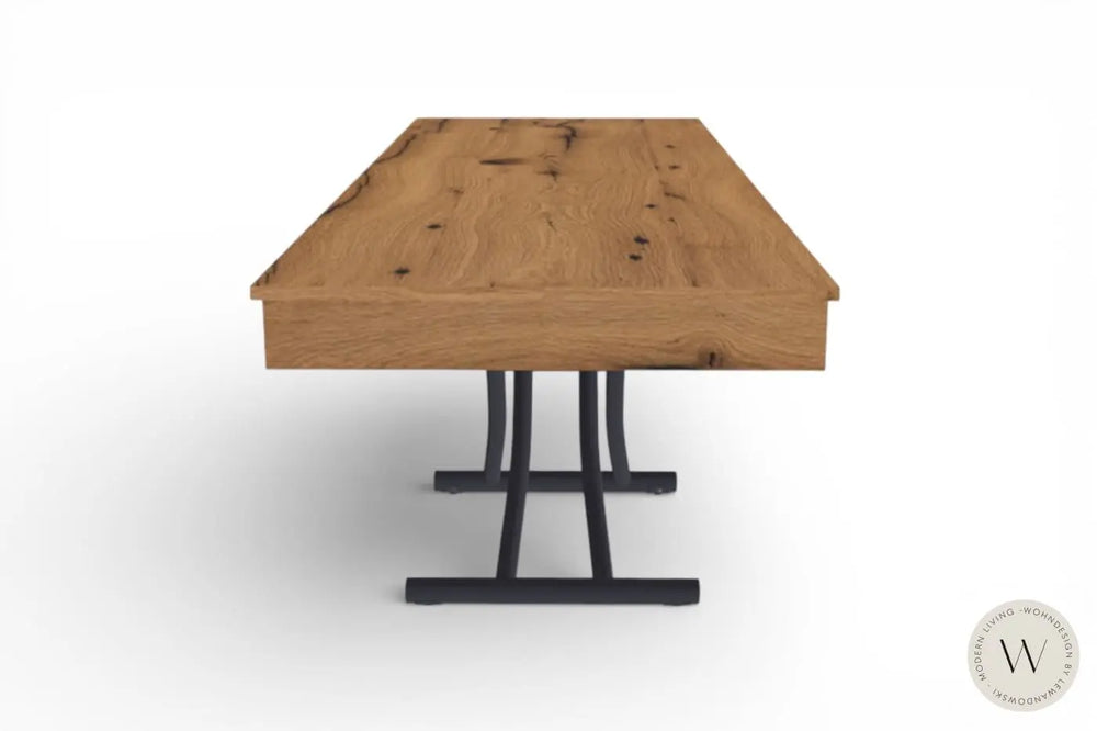 Funktionstisch Newood in Wildeiche natur (höhenverstell- & rollbar) Ozzio®Italia