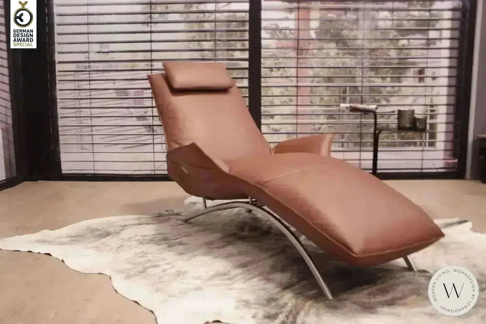 Joleen Relaxliege inkl. Akku Leder A Soft sherry Koinor