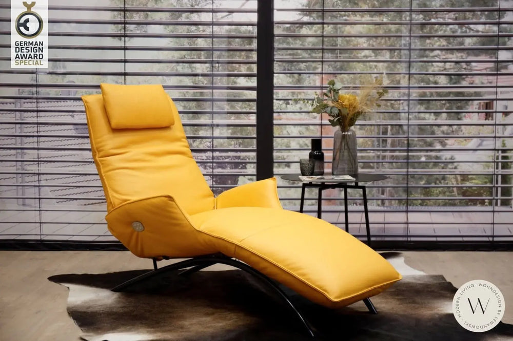 Joleen Relaxliege inkl. Akku Leder E Feeling banana Koinor