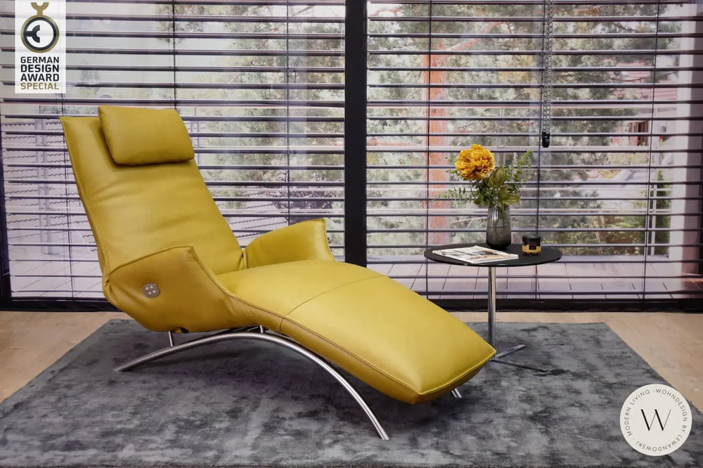 Joleen Relaxliege inkl. Akku & Kissen Leder C avocado Koinor