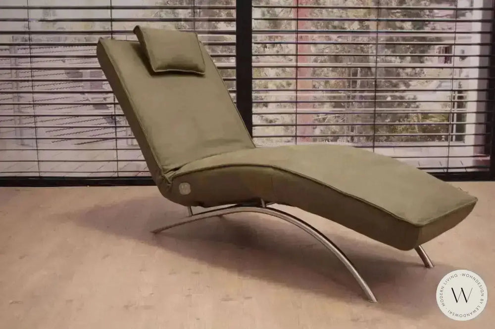 Jonas Relaxliege P4 elektrisch in Leder A India verde Koinor