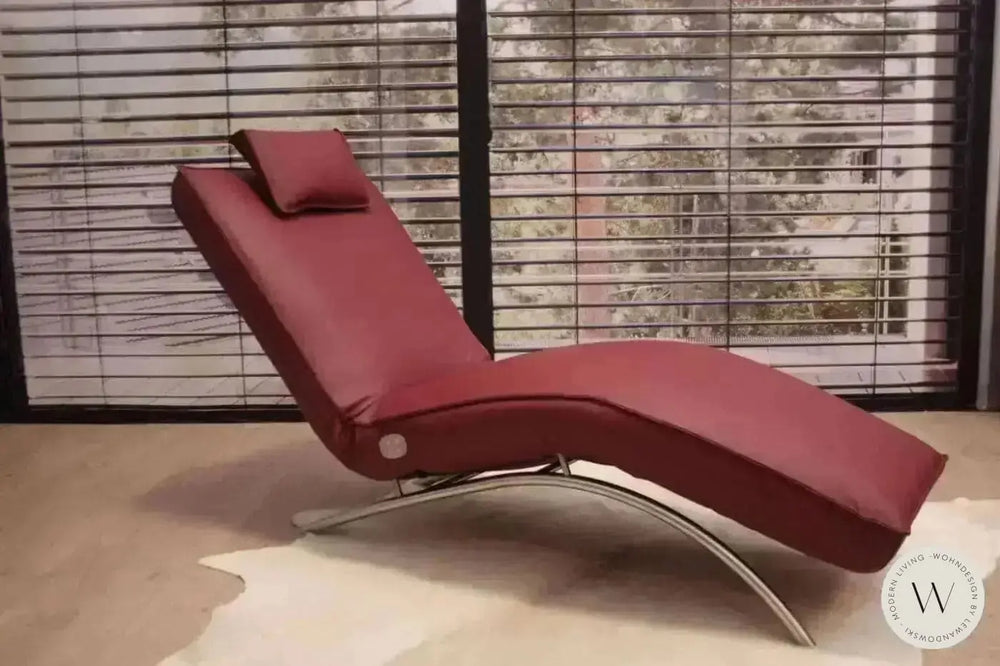 Jonas Relaxliege P4 elektrisch mit Akku Leder A Soft Lipstick Koinor
