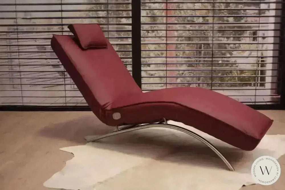 Jonas Relaxliege P4 elektrisch mit Akku Leder A Soft Lipstick Koinor