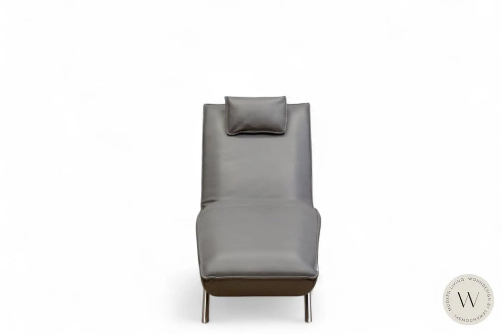 Jonas Relaxliege inkl. Nackenkissen in Leder A Soft platin Koinor