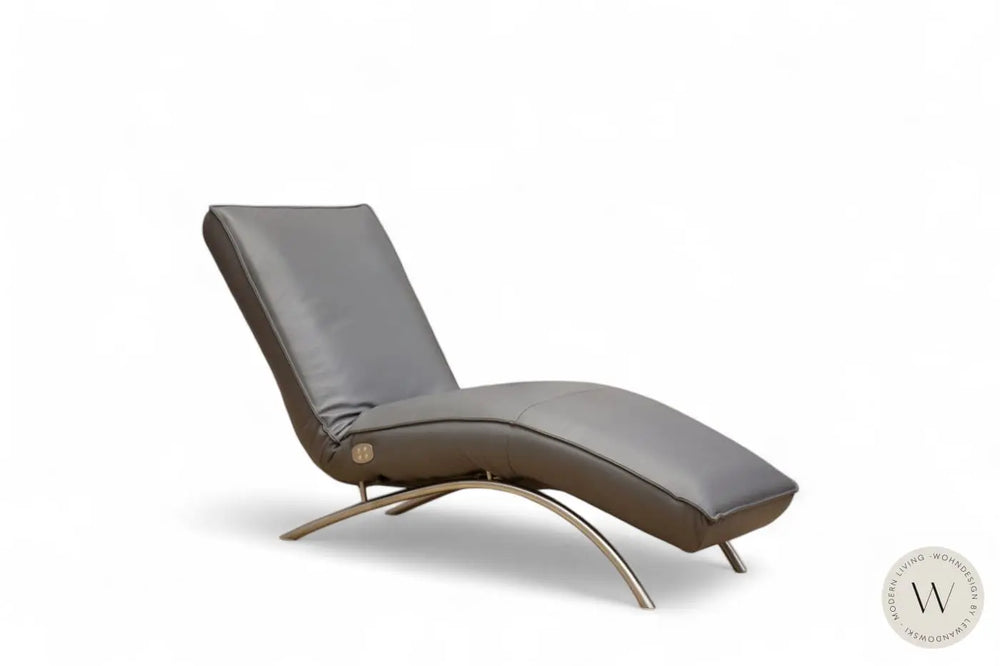 Jonas Relaxliege inkl. Nackenkissen in Leder A Soft platin Koinor