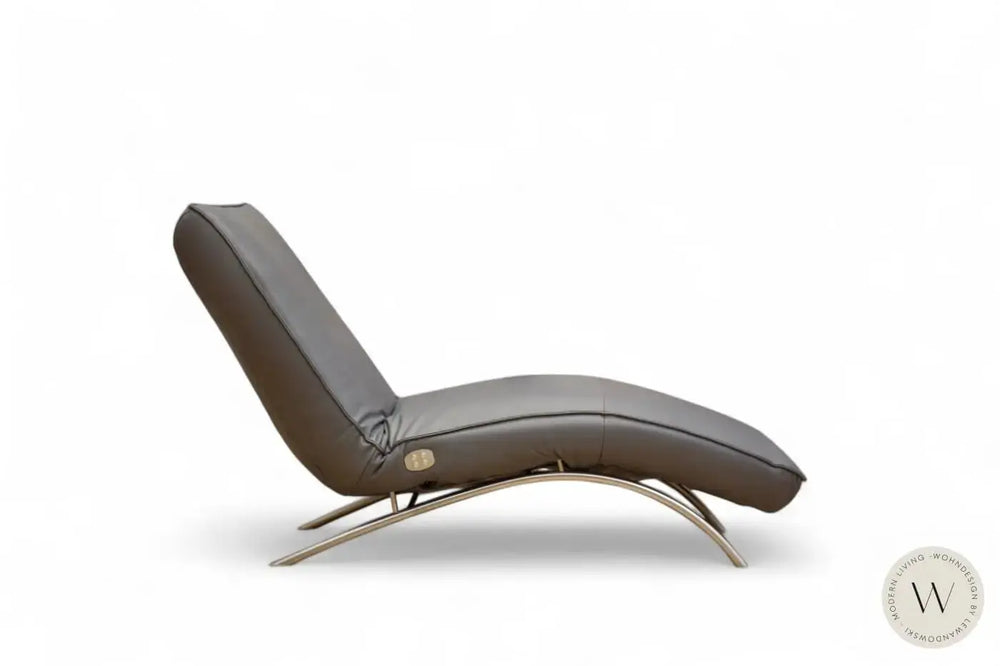 Jonas Relaxliege inkl. Nackenkissen in Leder A Soft platin Koinor
