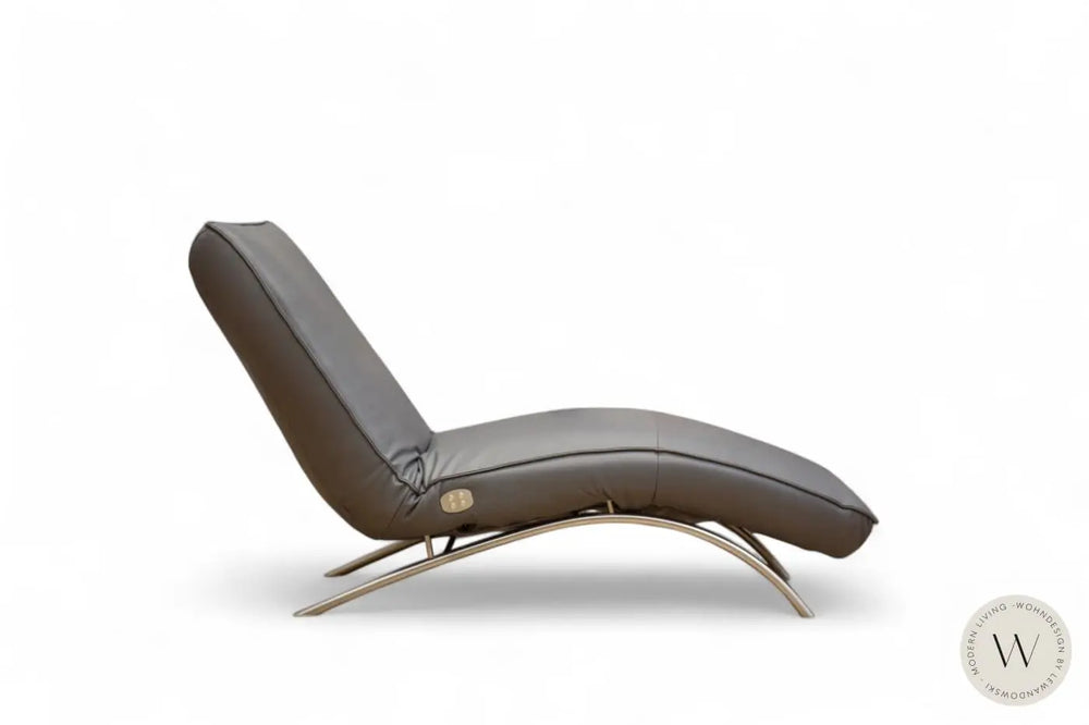 Jonas Relaxliege inkl. Nackenkissen in Leder A Soft platin Koinor