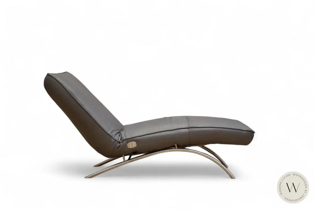 Jonas Relaxliege inkl. Nackenkissen in Leder A Soft platin Koinor