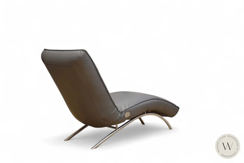 Jonas Relaxliege inkl. Nackenkissen in Leder A Soft platin Koinor