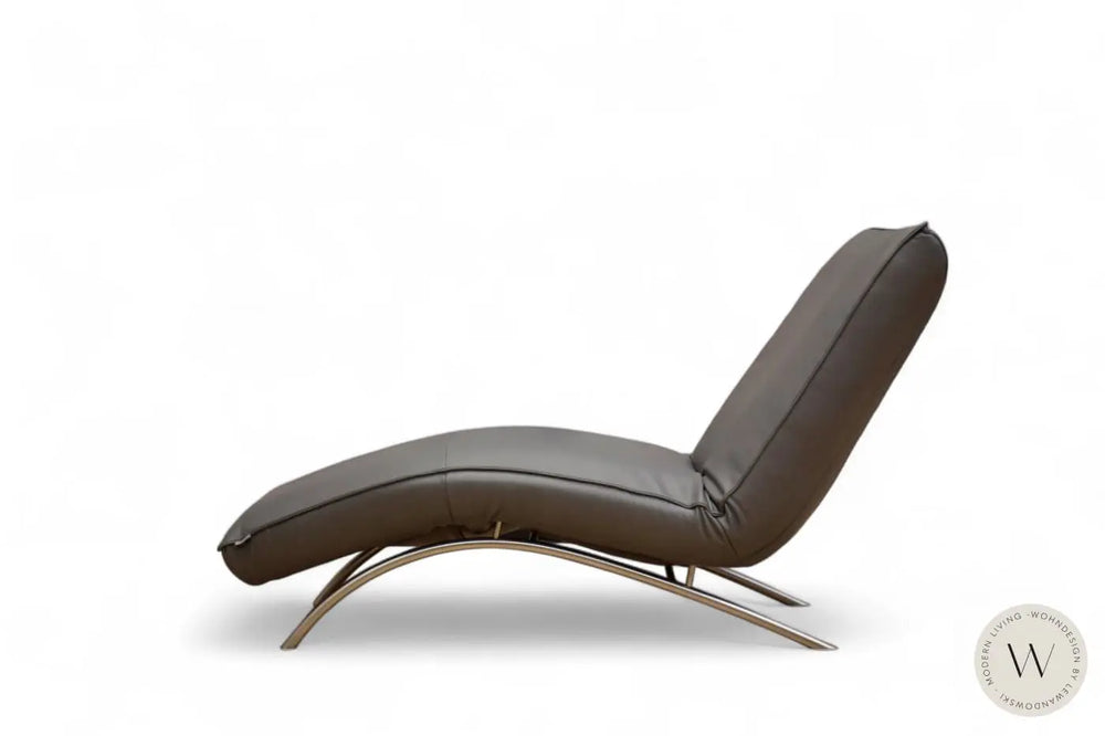 Jonas Relaxliege inkl. Nackenkissen in Leder A Soft platin Koinor