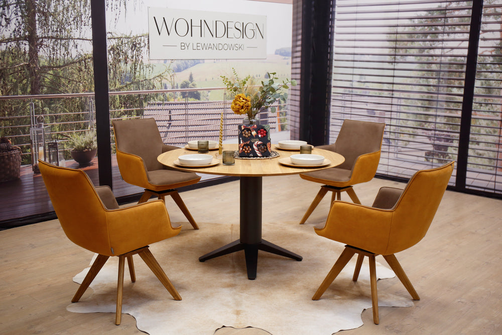 4 Esszimmerstühle Modell 1250 S4VX in Mikrofaser Zenit Koinor