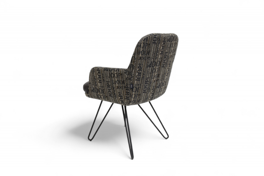 JOOP Stuhl 6553 in Leder/ Stoff Kombination