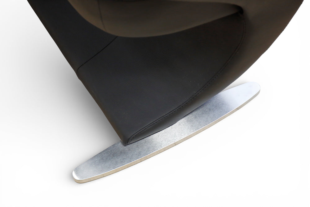 Esstischgruppe Wave Bank + 4 Stühle in Leder Bronco