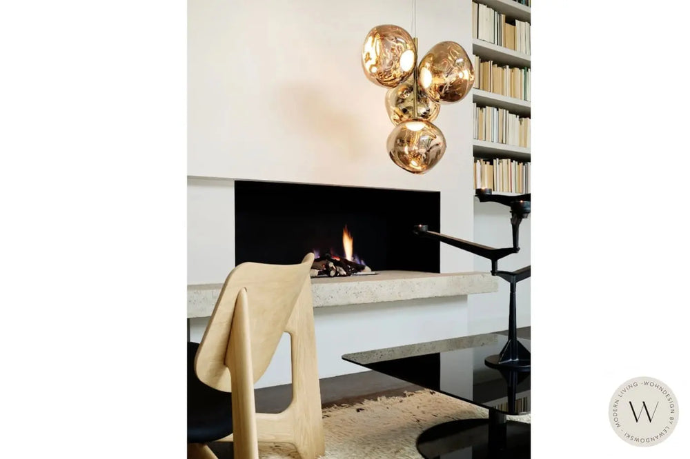 Melt Mini Chandelier gold Tom Dixon