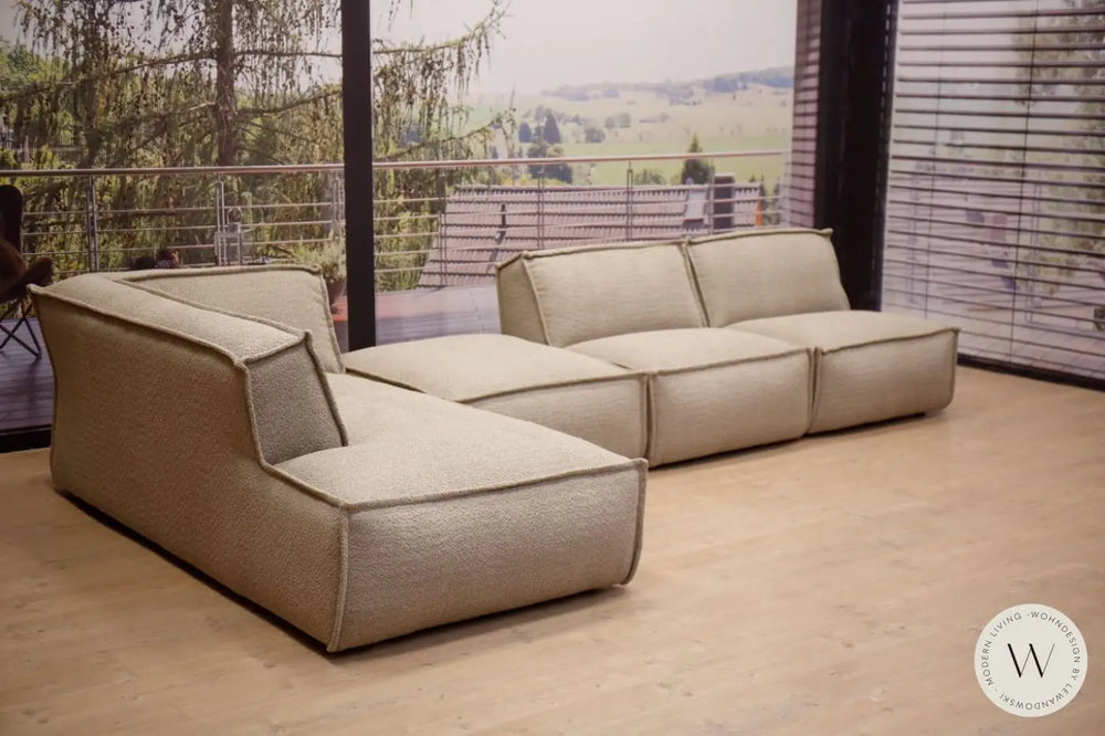 Mod. Sofaprogramm Platani in Stoff Andermat (Longchair links) easysofa