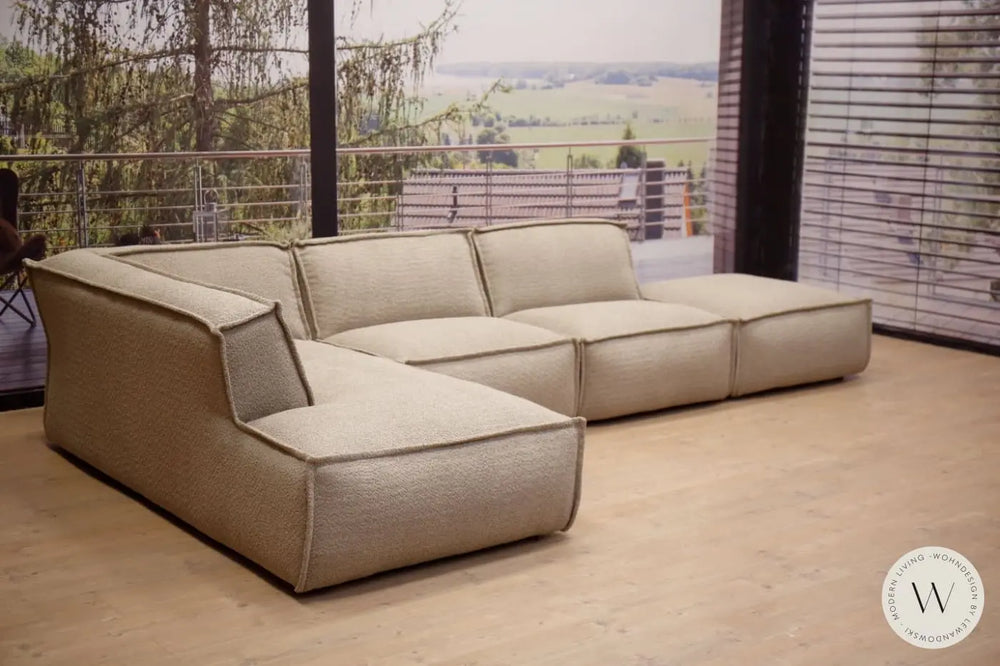 Mod. Sofaprogramm Platani in Stoff Andermat (Longchair links) easysofa