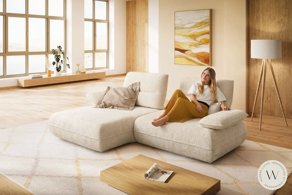 Modell Amy inkl. Sitztiefenverstellung in Stoff Venga (Ecke links) Koinor