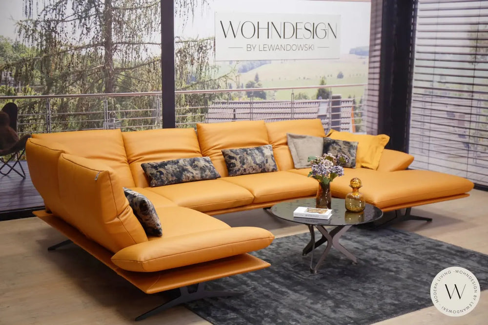 Modell Francis Eckgarnitur in Leder X Happy gold Koinor
