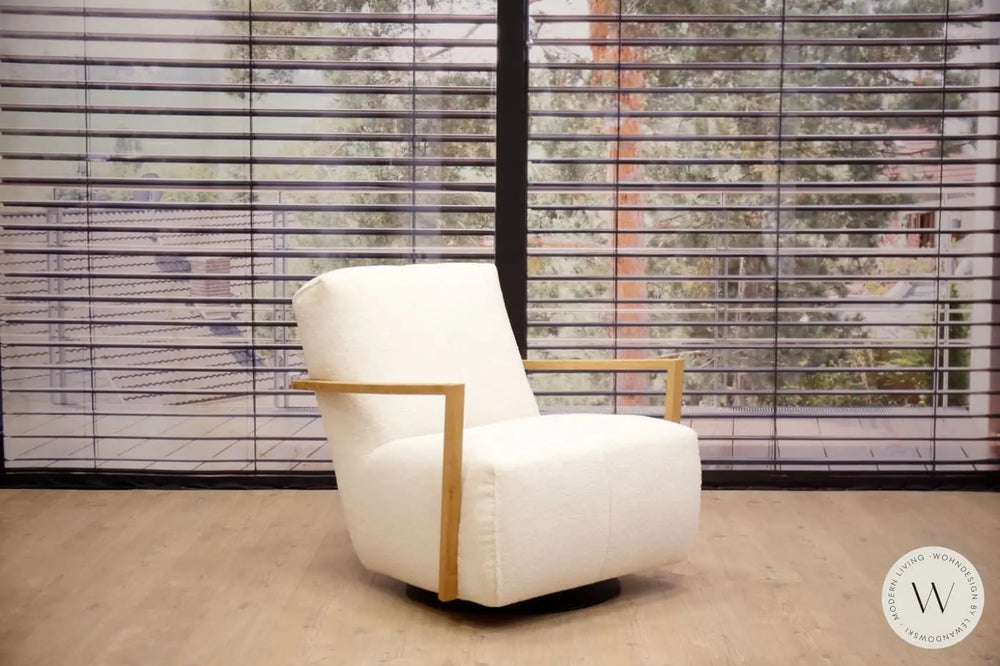 Modell Twister mit Hocker in Stoff Smart Lamb Bullfrog