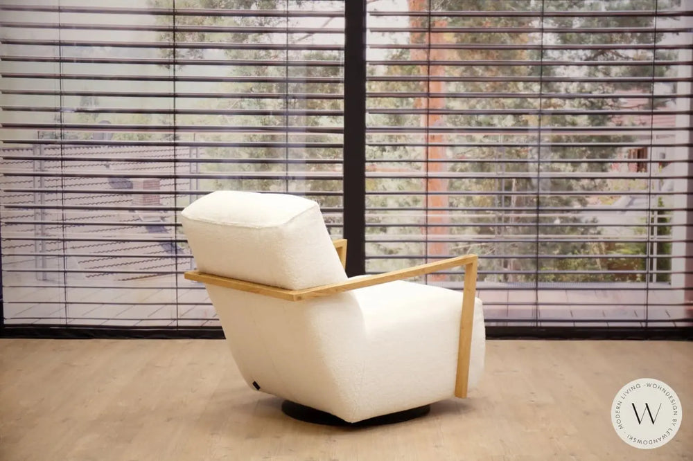 Modell Twister mit Hocker in Stoff Smart Lamb Bullfrog