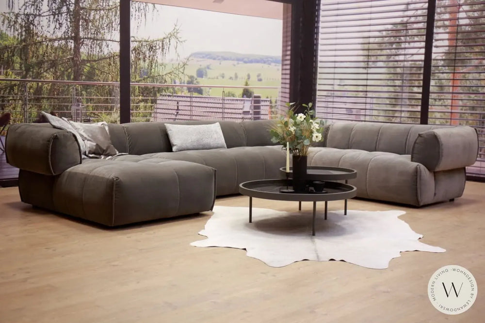 Modell Vivo Eckgarnitur in Stoff Ashgrey * Abverkauf * ES brand