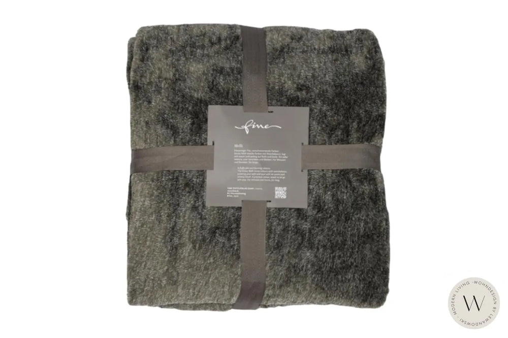 Plaid / Decke Melli Farbe 130 olive Fine