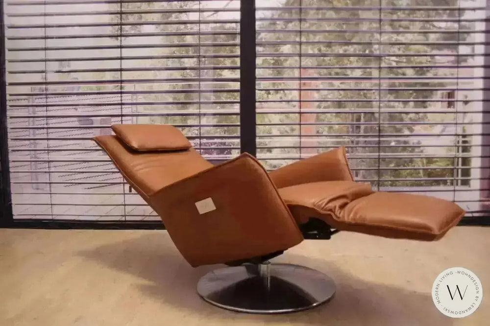 Relaxsessel Star mit motorischer Verstellung in Leder A Soft sherry Koinor
