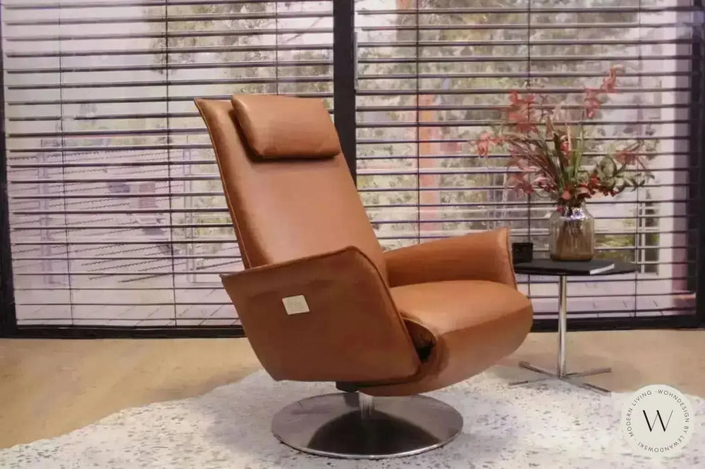 Relaxsessel Star mit motorischer Verstellung in Leder A Soft sherry Koinor