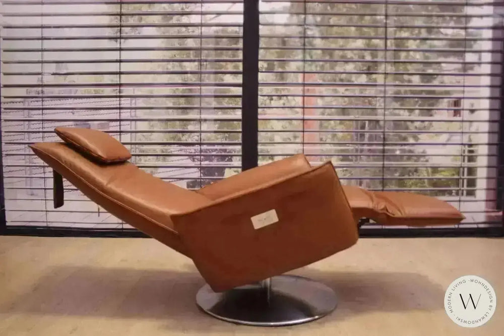 Relaxsessel Star mit motorischer Verstellung in Leder A Soft sherry Koinor