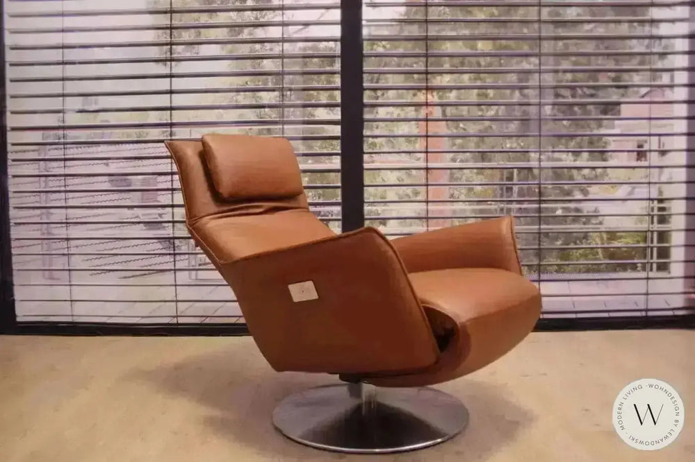 Relaxsessel Star mit motorischer Verstellung in Leder A Soft sherry Koinor