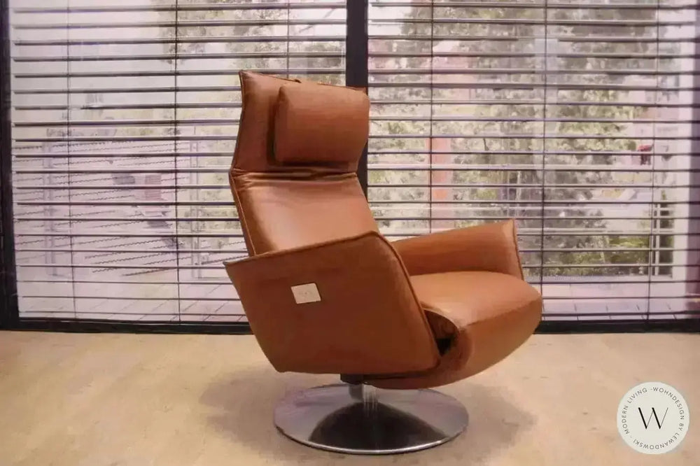 Relaxsessel Star mit motorischer Verstellung in Leder A Soft sherry Koinor