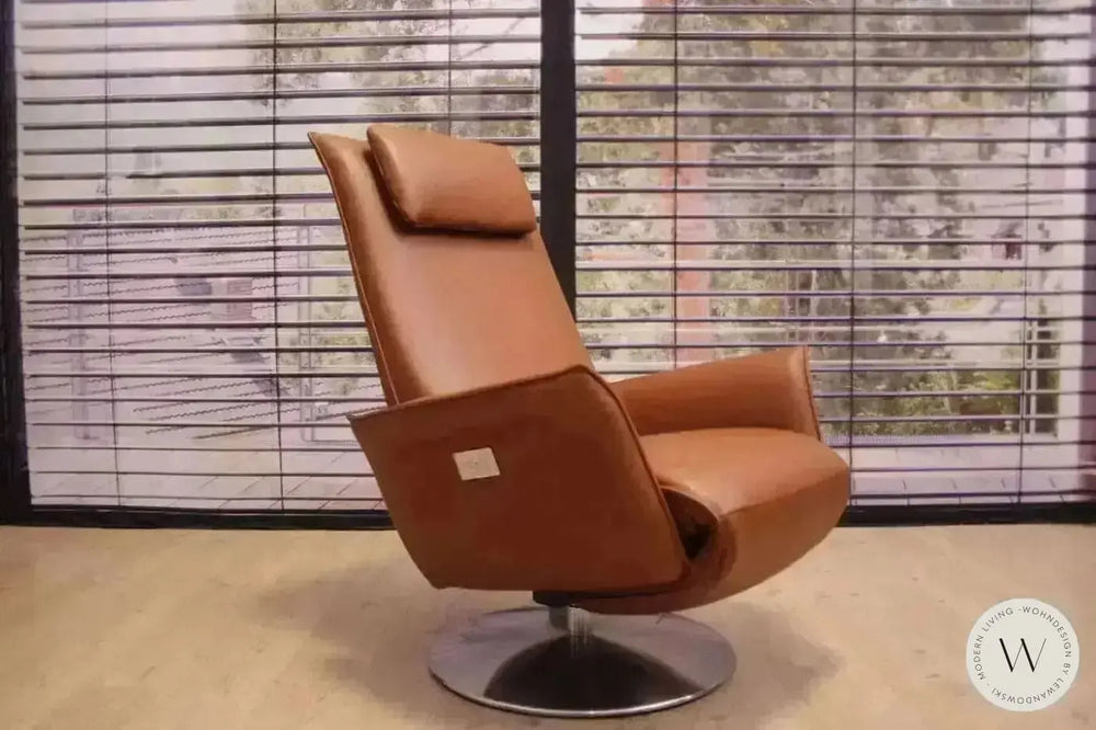 Relaxsessel Star mit motorischer Verstellung in Leder A Soft sherry Koinor