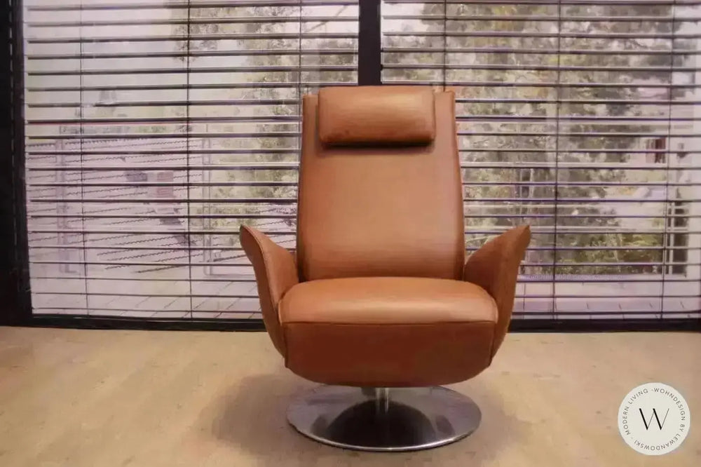 Relaxsessel Star mit motorischer Verstellung in Leder A Soft sherry Koinor