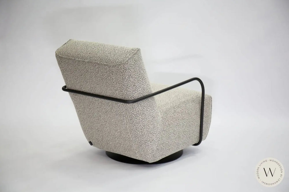 Relaxsessel Twister inkl. Hocker in Stoff Q2 Zen black/white Bullfrog