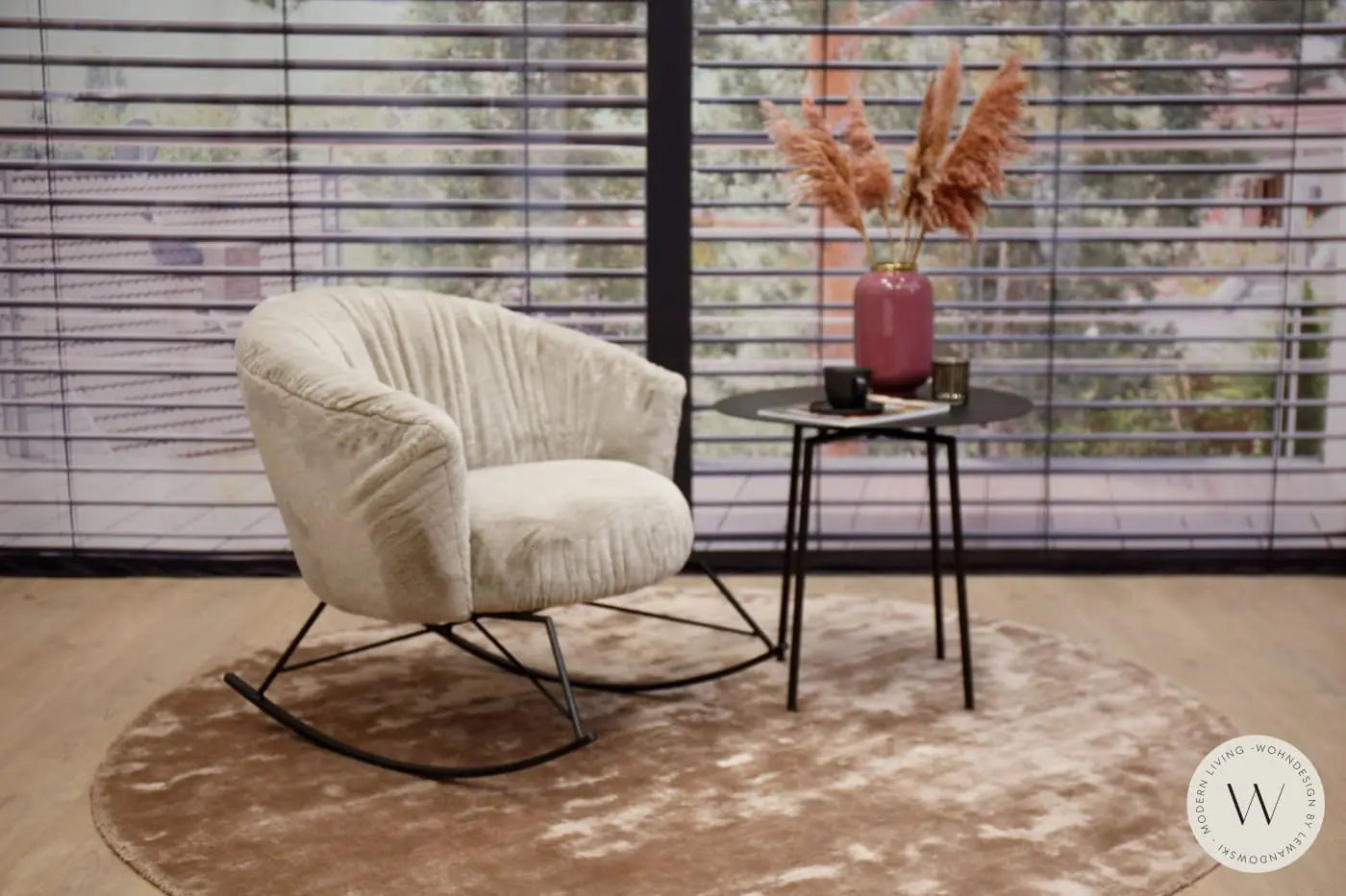 Schaukelsessel Tonic in Stoff Fuzzy